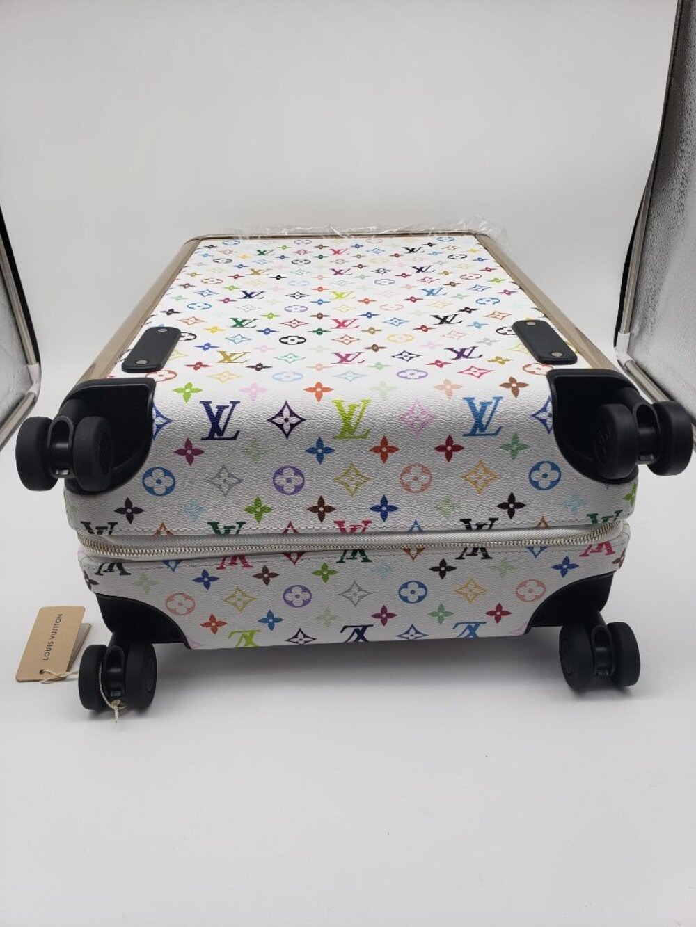 Authentic Louis Vuitton White Multicolor Spinner Carry-On Horizon 55 Murakami - Picture 9 of 16